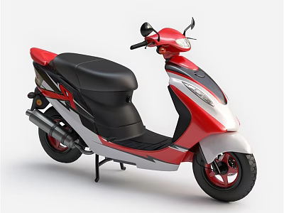 Red And Silver Car With Black Seats And Red Alloy Wheels Design 3d model