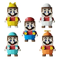 Colorful Cartoon Character Dolls With Vibrant Outfits Different Hats And Playful Look