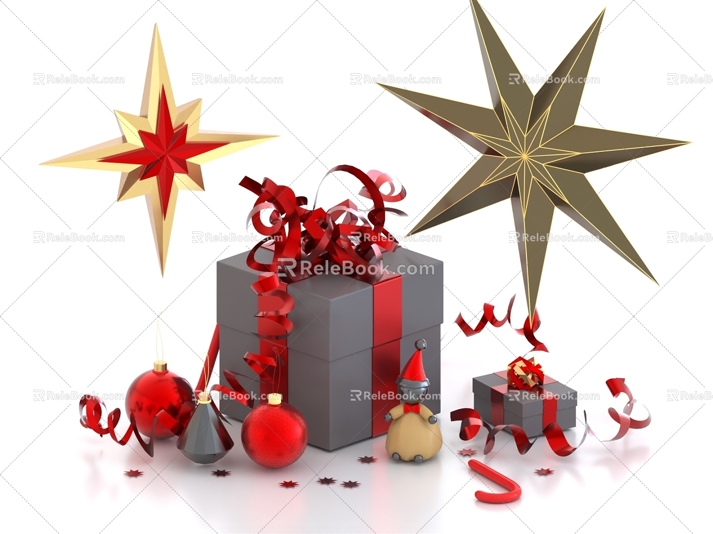 Christmas gift box gift box gift box beautiful Chen ornaments 3d model