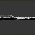 Snowy Mountain Natural Landscape With White Snow Covered Peaks And Rocky Outcrops