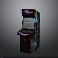 Classic Mortal Kombat Arcade Machine Design With Game Screen And Control Panel Buttons