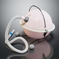 Pink Spherical Daily Use Appliance With Handle And Flexible Hose Accessory