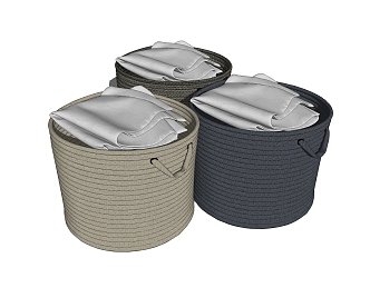 Modern Storage Basket Home Clothes Storage Basket Storage Basket 3d model