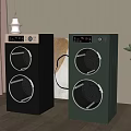 Washer dryer combination 3d model