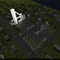 Aerial View Planning of Modern Residential Complex With High Rise Buildings Green Spaces and Roads