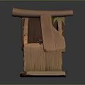 Modern Bird's Nest Bird House Wooden Bird's Nest Artificial Bird's Nest 3d model