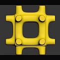 Children's Yellow Spiky Cube Toy For Educational Play And Development