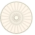 Ornate Circular Ceiling Medallion With Radial Patterns And Central Floral Design
