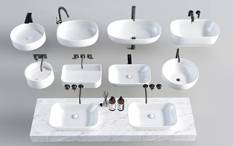 Modern wash basin wash basin wash basin bathroom products table basin 3d model