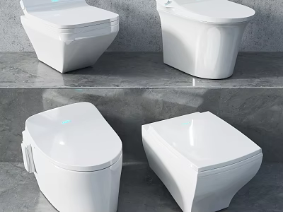 Modern White Toilet Designs With Stylish Sleek Profiles And Clean Lines 3d model