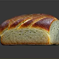 Freshly Baked Bread With Golden Crust And Soft Interior On Black Surface