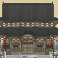 Ancient Traditional Architecture With Wooden Structure Multi Tiered Roof Stone Steps And Decorative Carvings