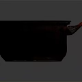 Vintage Metal Cooking Pot With Red Handle For Household Kitchen Use