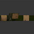 Green Wooden And Brown Cardboard Boxes Featuring Vintage Style Various Sizes Metal Clasps White Symbols