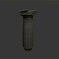 Modern Grey Cylindrical Household Container with Striped Design and Top Opening