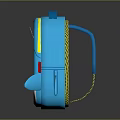 Cute Whale Shaped Blue Backpack With Yellow Trim And White Bottom For Kids