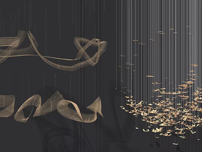 Elegant Modern Luxury Crystal Chandelier Design With Gold Metal Pendant For Home Interior Lighting 3d model