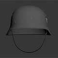 Classic Gray Helmet Design Featuring Black Emblem And Smooth Surface
