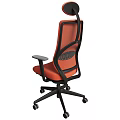 Comfortable Orange Mesh Office Chair With Armrests Black Base And Casters 3d model