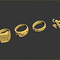 Elegant Gold Rings Featuring Different Designs And Decorative Patterns For Fashion Accessories