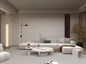 Sofa background wall 3d model