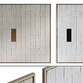 Two Decorative Wall Art Paintings With White Textured Background And Wooden Frames