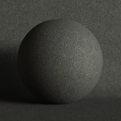 Road Infrastructure Black Rough Spherical Traffic Safety Equipment With Textured Surface 3d model