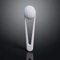 Modern White Kitchen Utensil With Sleek Design Spherical Head And Double Handle