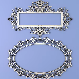 European Classical Metal Carved European Pattern Hollow Carved Pattern 3d model