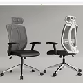 Ergonomic Office Chair with Mesh Back Adjustable Headrest Black Seat and Five Star Caster Base