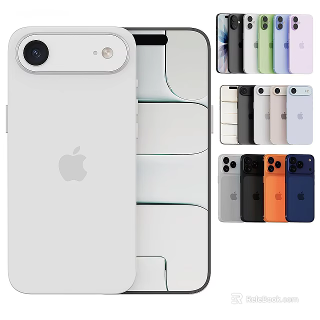 Apple iPhone Smartphone Featuring Different Color Variants And Modern Design 3d model
