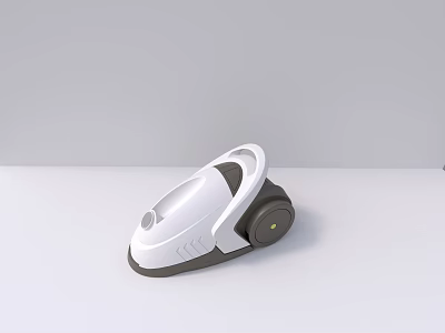 White And Gray Household Appliance With Modern Sleek Design For Home Cleaning 3d model