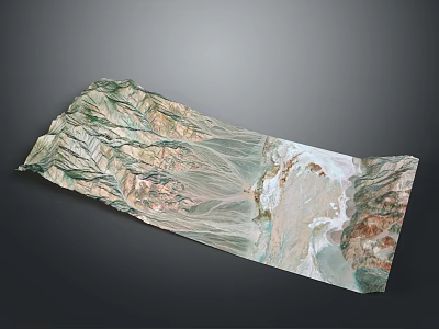Stunning Scenic Mountainous Landscape With Green Valleys And Clear Calm Water Bodies 3d model