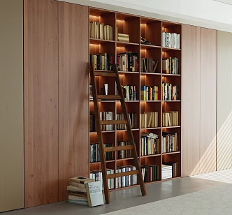 Modern bookcase 3d model