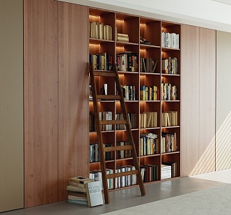 Modern bookcase 3d model