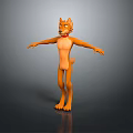 Orange Fox Like Game And Movie Character With Red Collar Standing In
