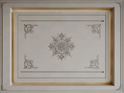French Ceiling Bedroom Ceiling Guest Restaurant Ceiling Hall Away Ceiling 3d model