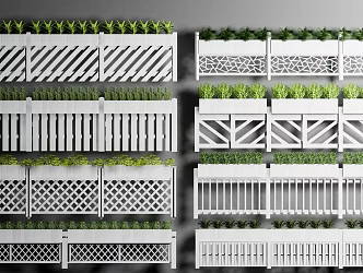 Modern Guardrail Railing 3d model
