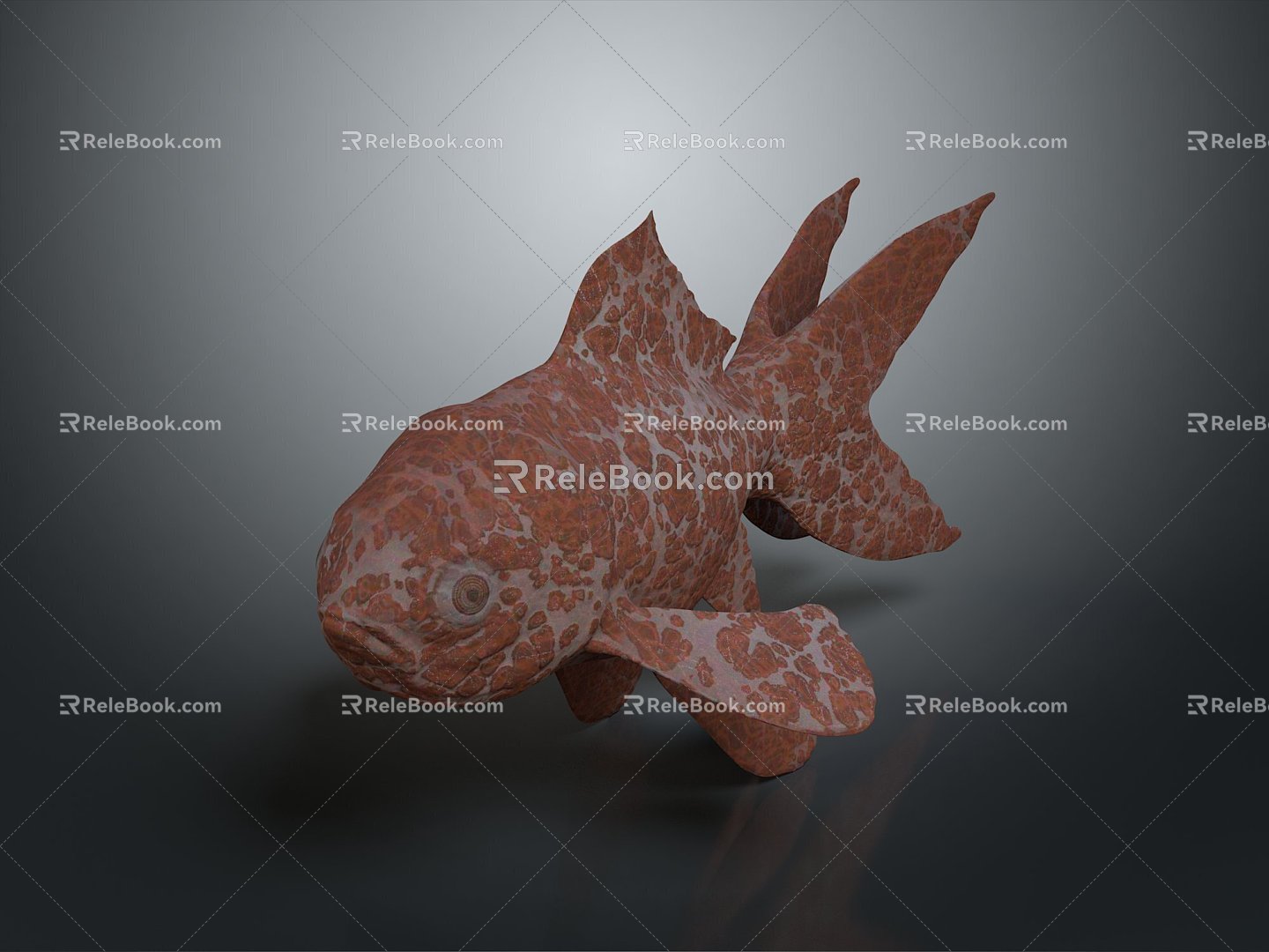 Cold Water Fish Goldfish Gold Grass Gold Cold Water Parrot Koi Double Tailed Gold Red Hat Lanshou Longjing 3d model