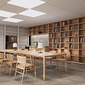 modern library 3d model