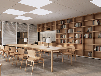 modern library 3d model