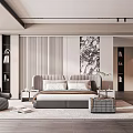 Modern Bedroom Interior Design With Upholstered Headboard Area Rug And Accent Chair
