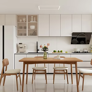 kitchen restaurant cream wind 3d model