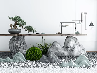 New Chinese Landscape Sketches Courtyard Sketches 3d model