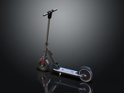 Modern Electric Scooter Sports Equipment with Sturdy Wheels and Handlebar Design 3d model