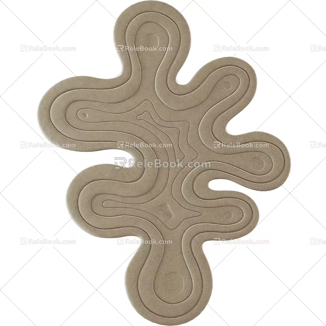 irregular shaped carpet 3d model