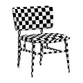 Modern Wooden Frame Chair With Gray Fabric Upholstered Seat And Backrest