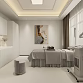 Modern SPA Room With Treatment Bed Armchair And Warm Lighting