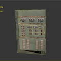 Vintage Rusty Green Computer Control Cabinet With Buttons Meters And Vents