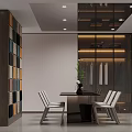 Modern Clothing Store Interior Design With Displayed Clothes Table Chairs Wall Decorations And Green Plant